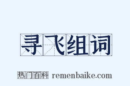 寻飞组词是什么意思的图片